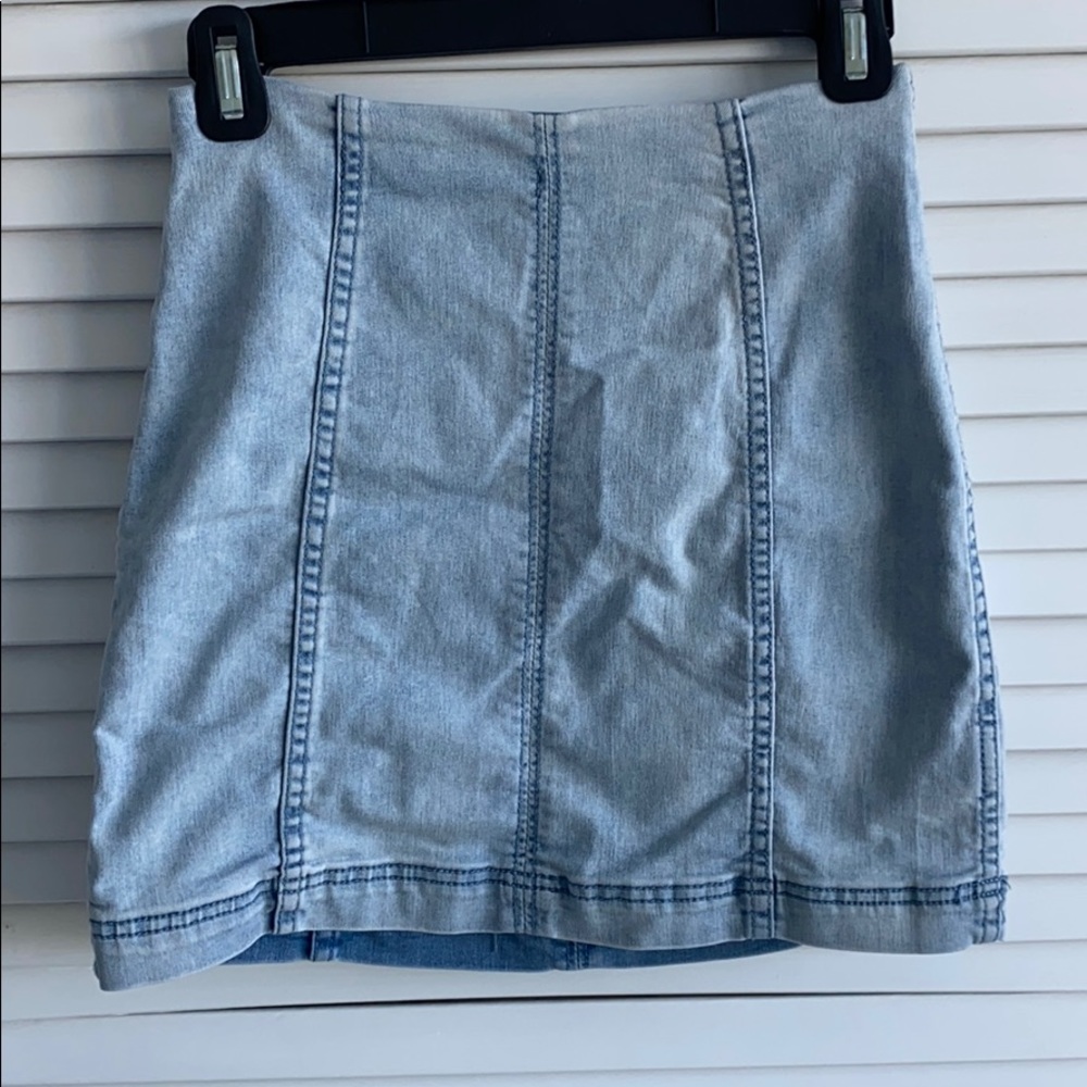 Classic free people denim skirt